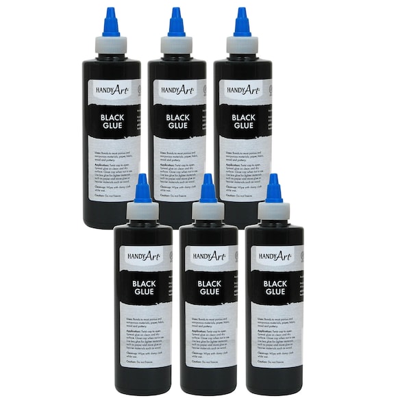 Glue, White, 8 oz, 6 PK
